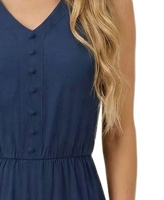 Women's Sleeveless Flare-Leg Jumpsuit