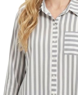 Women's Long-Sleeve Blouse with Chest Pocket