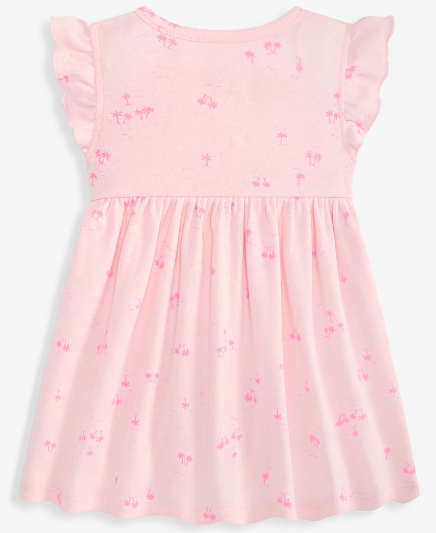 Платье First Impressions Palm Tree-Print Dress для девочек-малышей, цвет: Розовый — фото 2