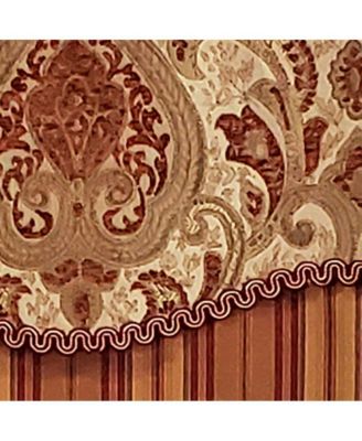 Chenille Fabric with Damask Motive Paisley Dream Glory Valance 3" Rod Pocket 50" x 16"