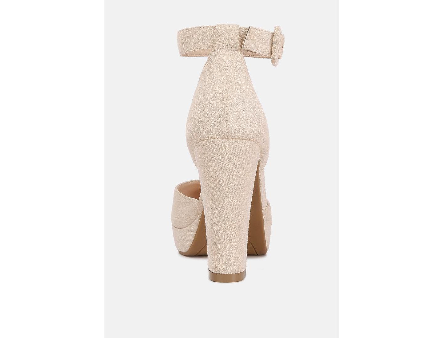 Женские сандалии London Rag Inigo Interchangeable Ankle Strap Platform, цвет: Бежевый — фото 10