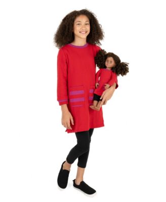 Toddler Girls Matching Doll Long Sleeve Tunic Sweatshirt Dress