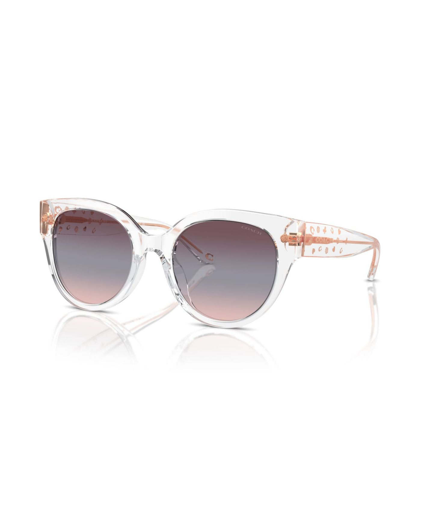 Женские солнцезащитные очки Coach Round Sunglasses, CR612 HC8393U, цвет: Прозрачный — фото 1