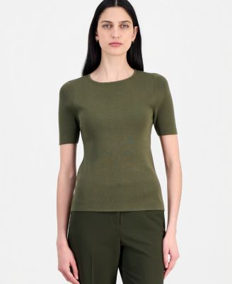 Women's Short-Sleeve Sweater T-Shirt