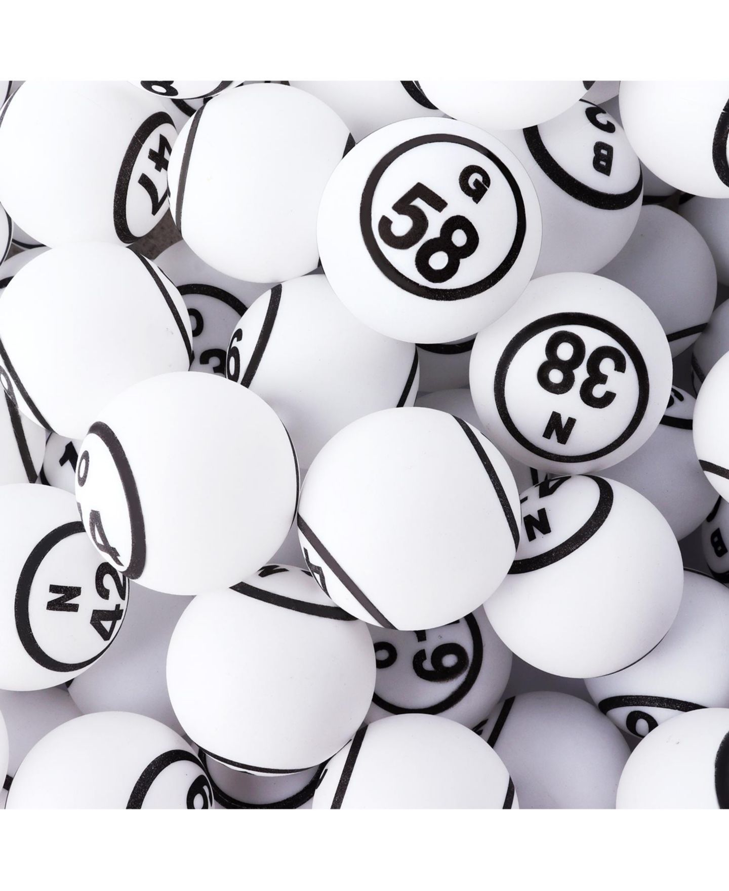 Детские игрушки GSE Games & Sports Expert 1.55" Replacement Bingo Balls, 75-Piece Set, от 3 лет, цвет: Разноцветный / Double Numbered — фото 1