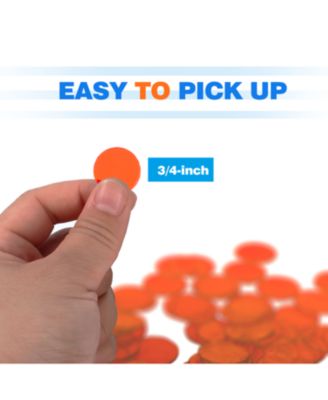 500 Pieces of 3/4-inch Plastic Transparent Bingo Chips for Bingo Game Party