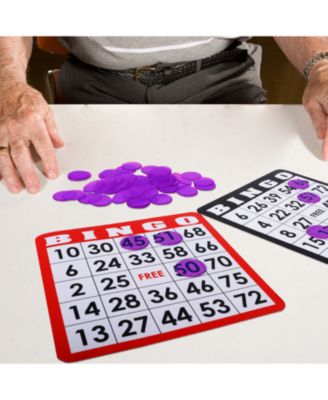 500 Pieces of 3/4-inch Plastic Transparent Bingo Chips for Bingo Game Party