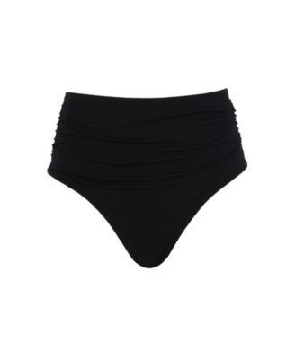 Women's Spirit Ruched Scalloped High Waist Bikini Bottom