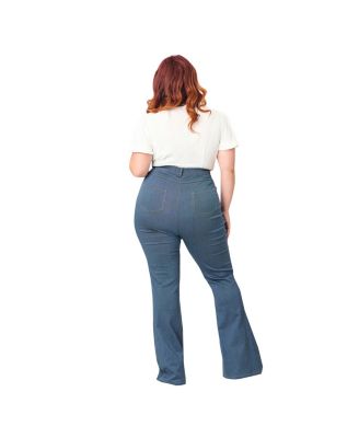 Plus Size 1970s Flare Pants