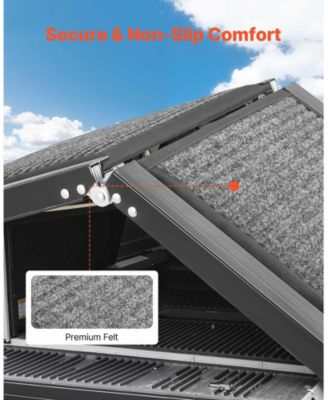 63 Folding Dog Ramp 17 Wide, Non-Slip Surface, Supports up to 250 lbs