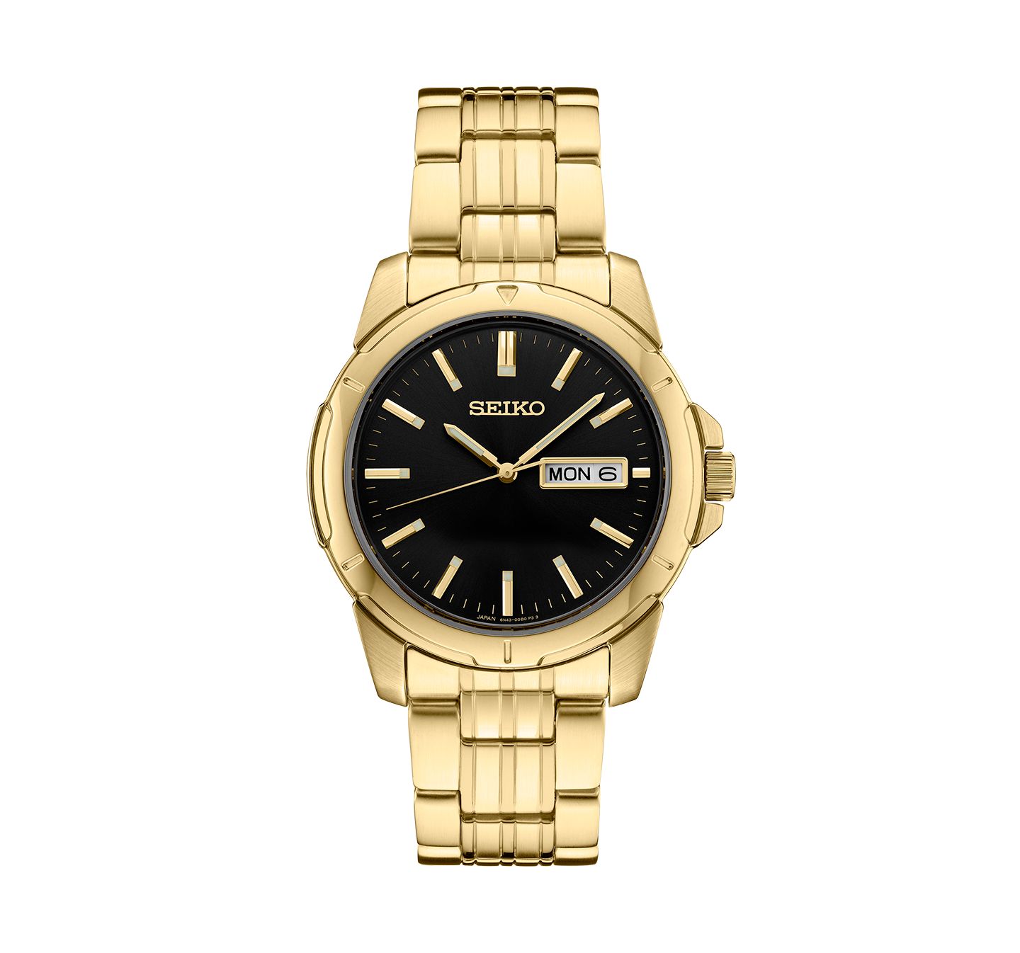 Мужские часы Seiko Gold Stainless Steel Dial Bracelet Watch, 39.6mm — фото 1