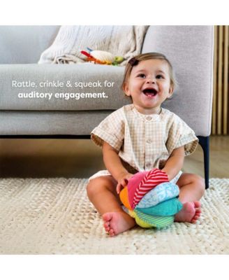 Rainbow Baby Ball - Machine Washable Baby Sensory Toys - Ideal Baby Toy for Teething, Tummy Time Toys for Ages 6 Months & up