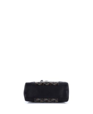 Mini Saigon Top Handle Bag Coated Canvas with Leather