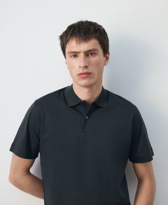Men's Cotton Fine-Knit Polo Shirt
