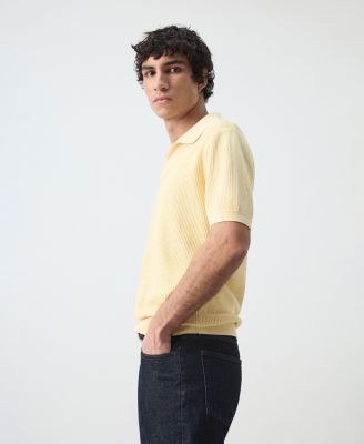 Men's Cotton Knitted Structure Polo Shirt