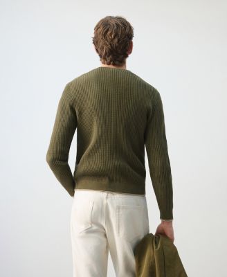 Men's Fine Knit Microstructure Sweater