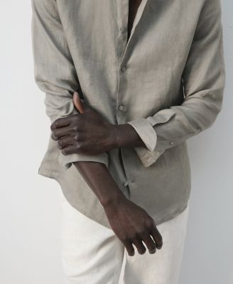Men's Linen Slim-Fit Shirt