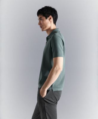 Men's Comfort Stretch Zip Polo Shirt