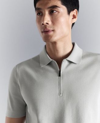 Men's Comfort Stretch Zip Polo Shirt