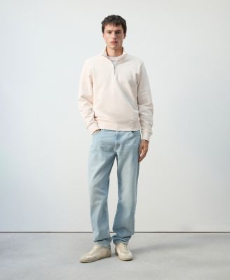 Men's Cotton Zip-Neck Sweatshirt