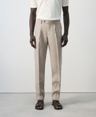 Men's Amalfi Linen Slim-Fit Suit Pants