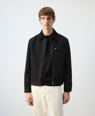 Men's Corduroy Collar Denim Jacket