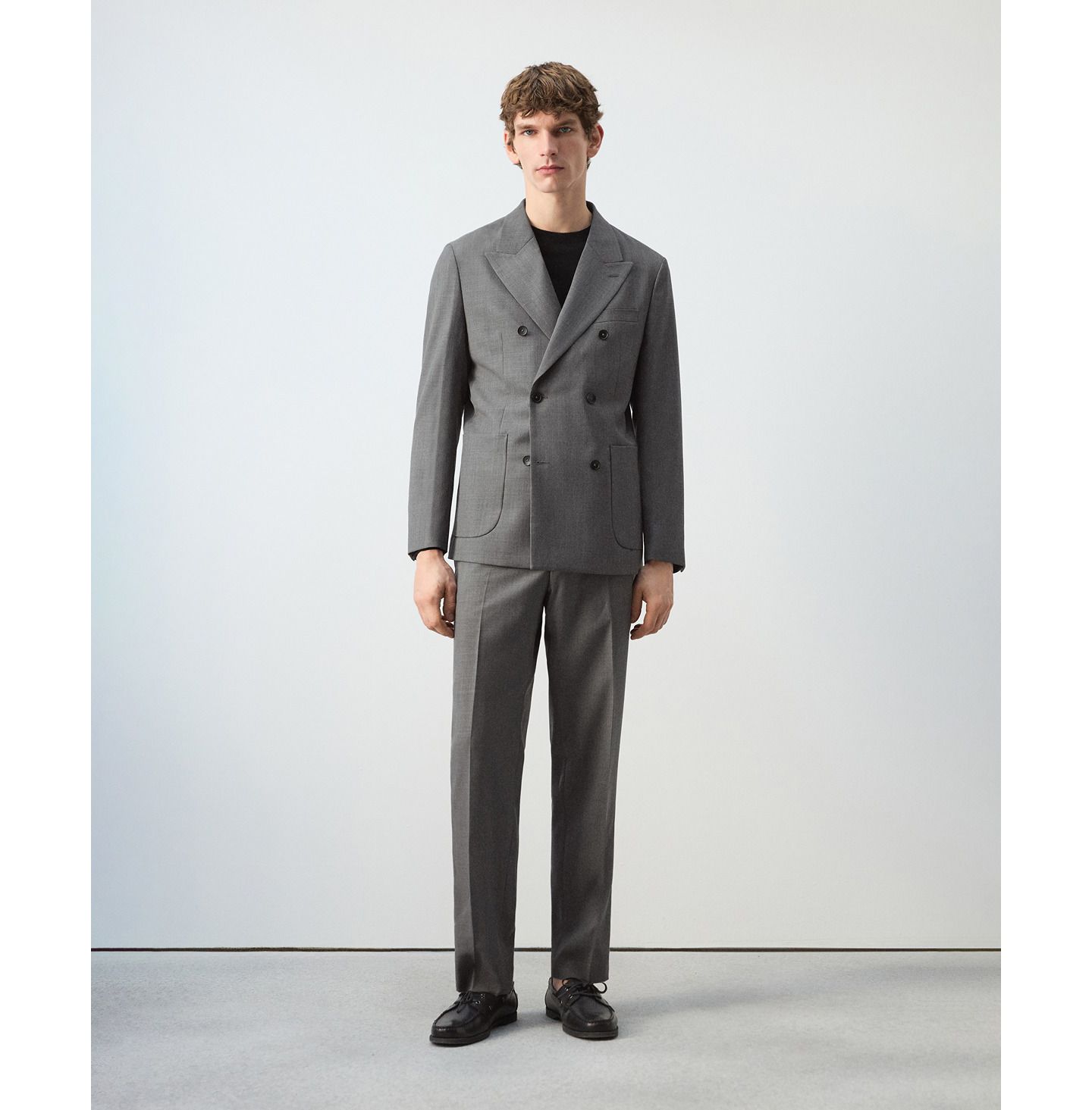 Мужские брюки MANGO Ricardo Regular Fit Suit, цвет: Серый — фото 8