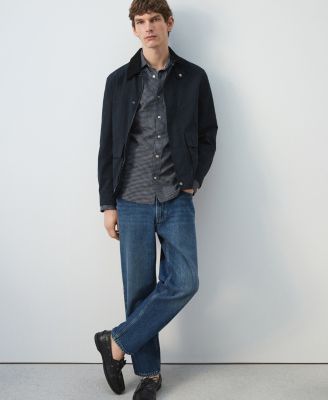 Men's Corduroy Collar Water-Repellent Jacket