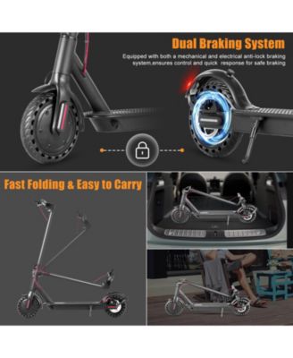 500W Electric Scooter, 20MPH & 21-Mile Range, 8.5" Tire, Fast Folding, Dual Braking System, LED Display