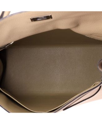 Kelly 32 Handbag Light Togo with Palladium Hardware