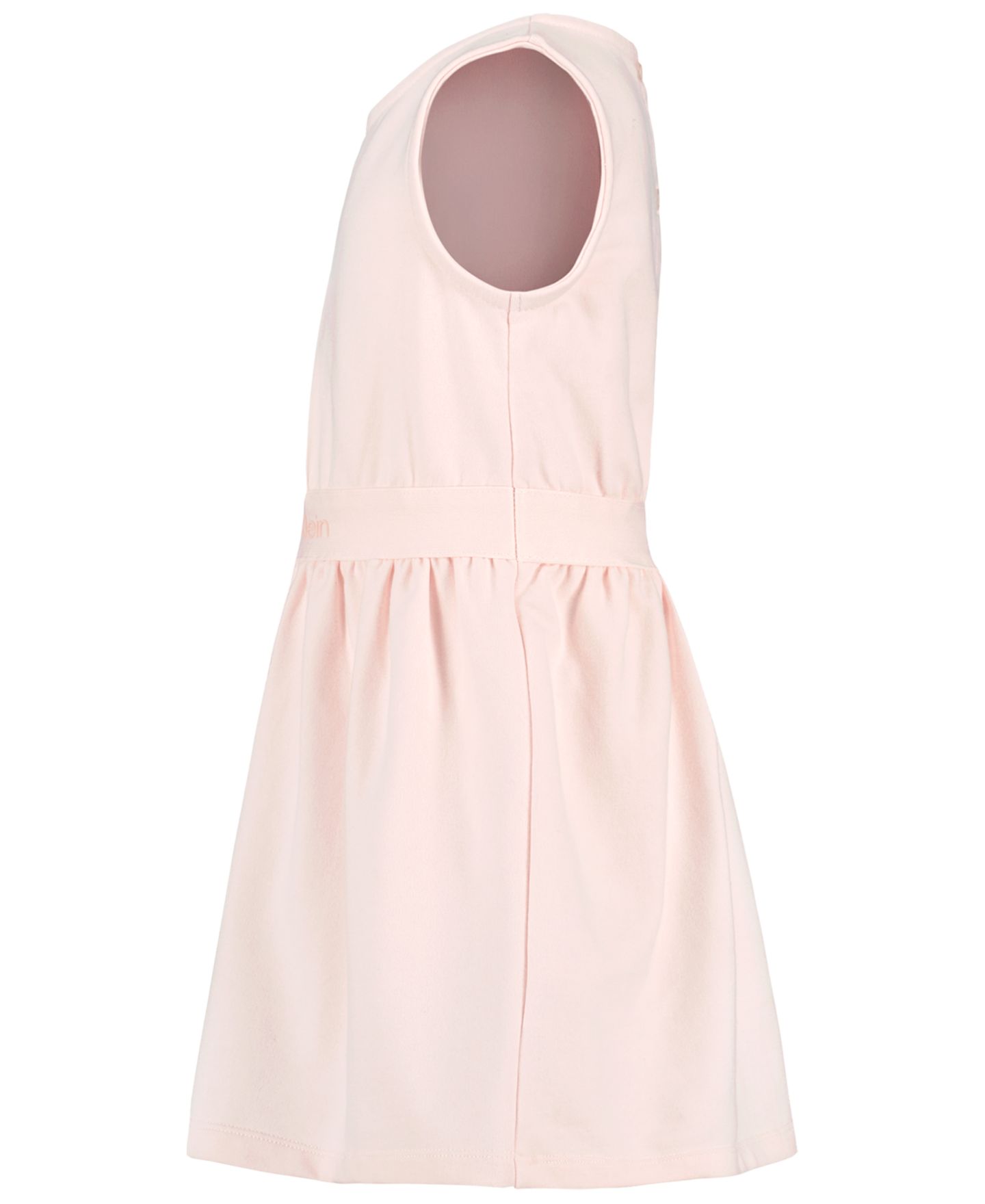Платье Calvin Klein Fit-and-Flare Knit Logo Dress with Diaper Cover для девочек-малышей, цвет: Розовый — фото 3