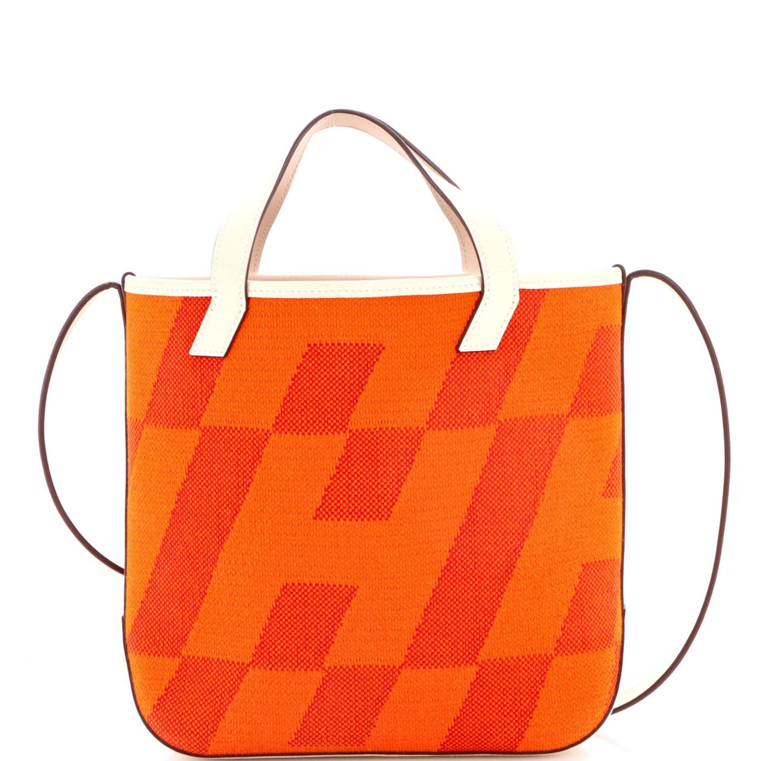 27 Cabas H en Biais Tote Canvas with Leather