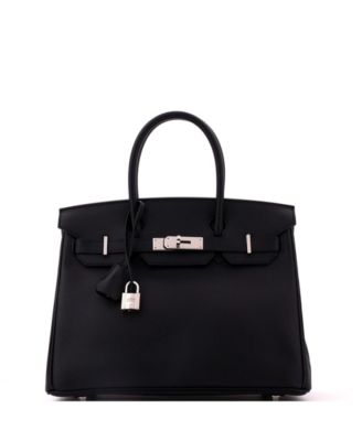 Birkin 30 Handbag Black Epsom with Palladium Hardware