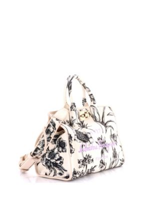 Medium Studio Logo Satchel Printed Canvas