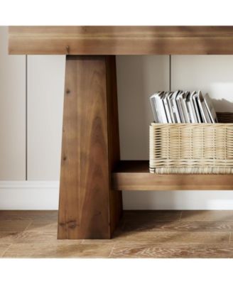 Solid Wood Console Table, 63-Inch EntrywayTable with Storage, Long Wooden Sofa Table Behind Couch for Entryway, Hallway, Foyer, Living Room