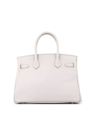 Birkin 30 Handbag Light Swift with Palladium Hardware