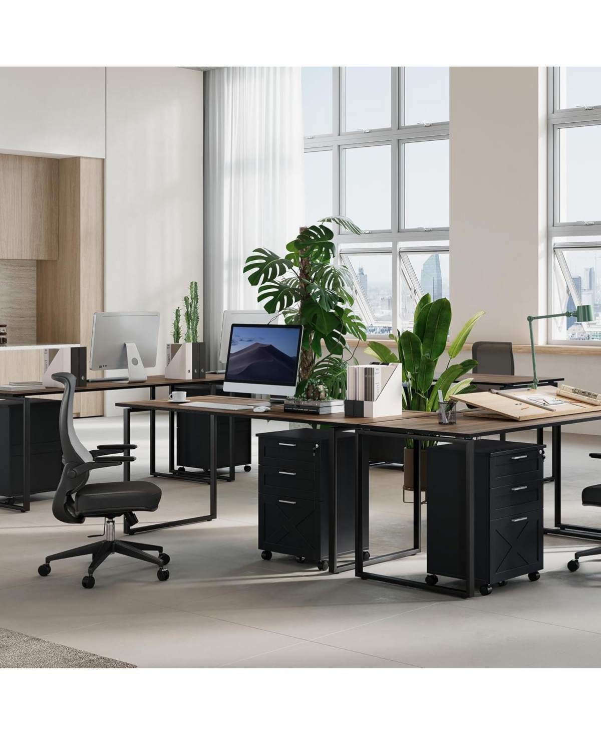 gaomon 3-Drawer Rolling File Cabinet with Lock