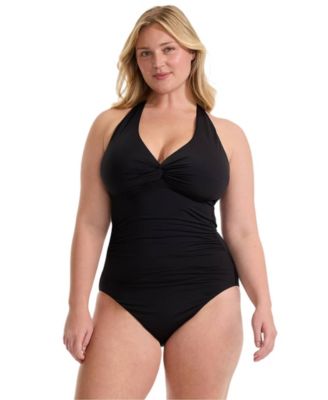 Women's Knot Twist Halter One Piece