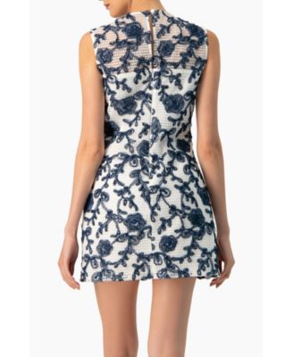 Women's Sleeveless Embroidered A-Line Dress