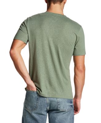 Men's Short-Sleeve Linen Henley Knit Shirt