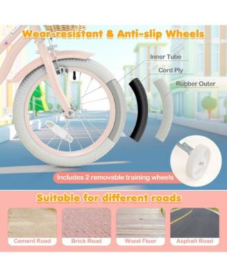 16 Inch Kids Bike with Adjustable Handlebar for Girls Boys Ages 4-7