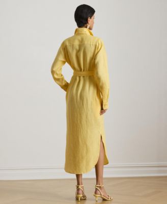 Women's Point Collar Midi Shirt-Dress