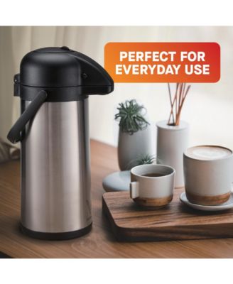 Thermal Coffee Carafe Dispenser 102 oz: Insulated Hot/Cold Stainless Steel