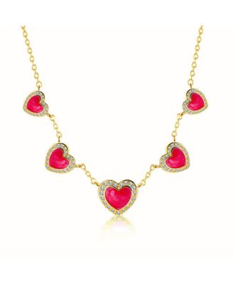 Girls 18K Hypoallergenic Heart Pendant Necklace