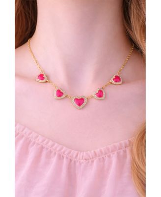 Girls 18K Hypoallergenic Heart Pendant Necklace
