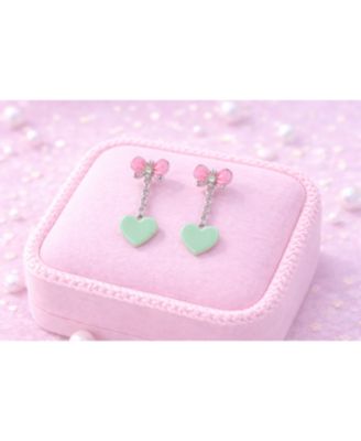 Girls Heart Hypoallergenic Earrings with Surgical Titanium Screwbacks
