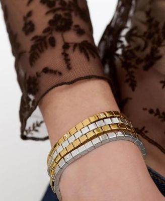 Square Dot Bracelet in Gold Vermeil