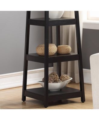 Trapezoid Coat Rack with 3-Tier Storage Shelves, Freestanding Hall Tree with Hooks, Industrial Style for Entryway, Living Room