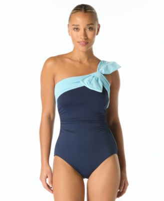 Women's One-Shoulder Bow One-Piece Swimsuit
