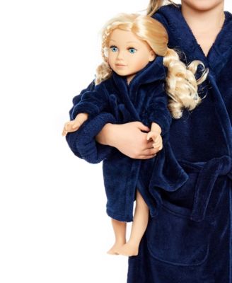 Toddler Girls 2T-5T Matching Doll Fleece Hooded Robe